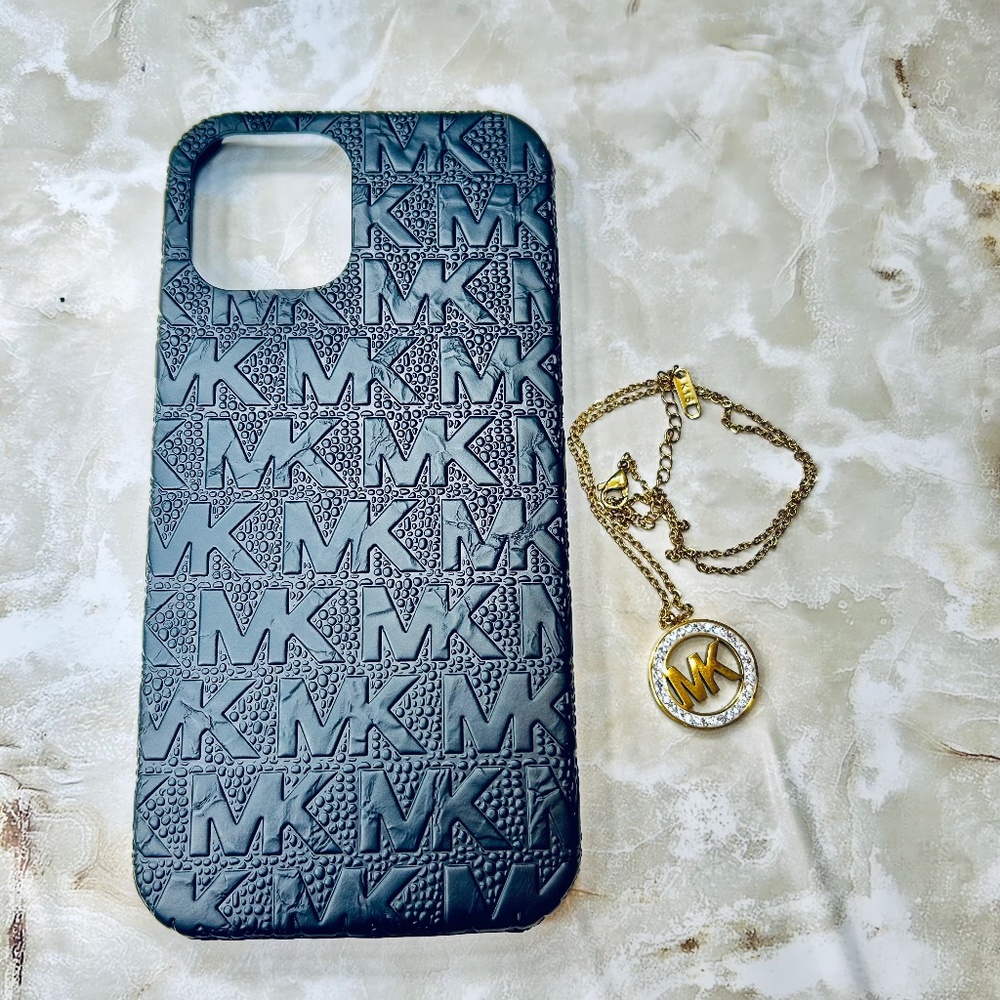 iPhone 12 Pro Max phone case- MK luxury necklace